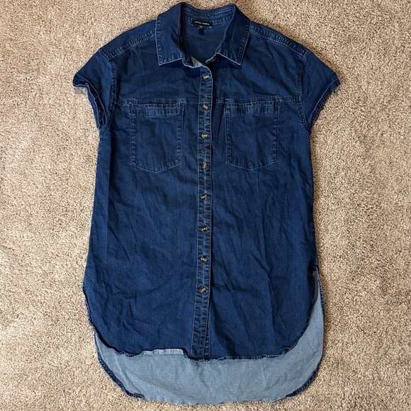 Universal Standard Tops - Universal Standard Dark Blue Denim Shirt